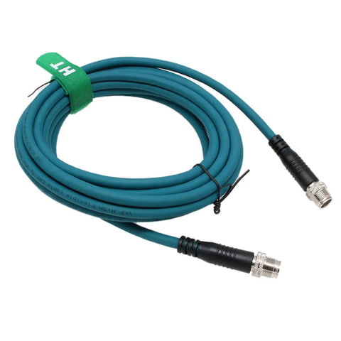 M12 Ethernet Cat7e Cable 8 Pin X Coded Male To Male For Cognex Basler Baumer Keyence Sensor Camera High Speed 25m