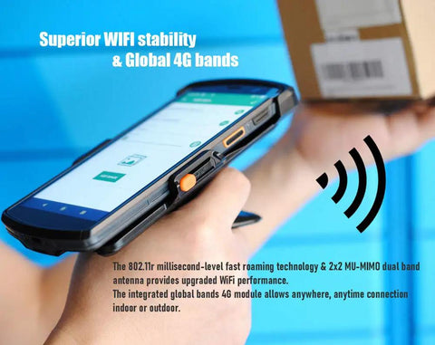 Rugged Android 9.0 Handheld Computer With 5.7 Inch Touch Screen Honeywell N6703 Barcode Scanner WiFi And 4G Octa Core 2.5GHz