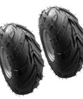 2 Pack 145/70-6 Tubeless ATV Go-Kart Mini Bike Tire With Rim 6-Inch Wheels Built Tough Nylon Construction Side View