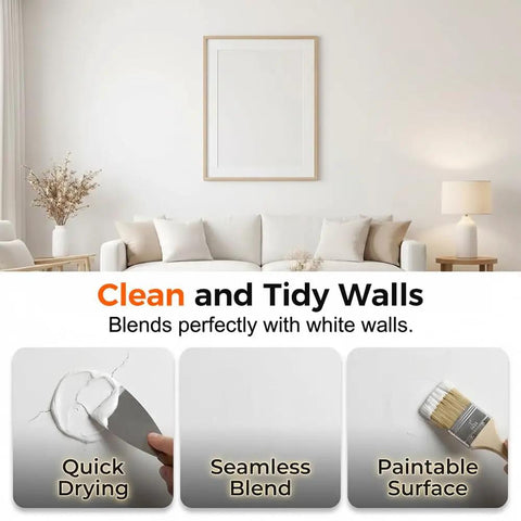 All In One Drywall Repair Kit With Scraper And Quick Drying Paste For Easy Hole And Crack Repair No Mess Wall Patch Set image