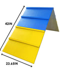 Dog Agility A Frame Training Equipment for Backyard Park and Home Yard Practice Non Slip Durable Obstacle blue yellow view