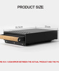 Sturdy Espresso Knocker Drawer And Coffee Knock Box With Shock Absorbing Removable Knock Bar Made From Durable Rubber And Steel dimension details.