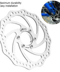 160mm Stainless Steel Mountain Bike Disc Brake Rotor Direct Fit Replacement, 6-Bolt Pattern for Threaded Hubs and Trails