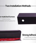4 Pack Matte Black Adhesive Edge Finger Pull 3 Inch Concealed Kitchen Cabinet Handle with two installation methods shown