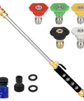 Leak Free Jet Nozzle For Garden Hoses And Power Washer Wand High Pressure Sprayer With Five Nozzles And Quick Connectors