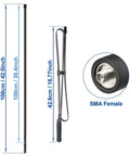 Dual Band Ham Radio Antenna Foldable 42.5 Inch 136-520MHz CS Tactical SMA Female