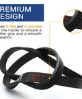 Built Bad Boy Washer Drive Belt For Top Load Washers Straight Up Rock Solid Swap Compatible With Whirlpool Maytag Amana 21 9 Inch black rubber with 5 ribs and 4 grooves.