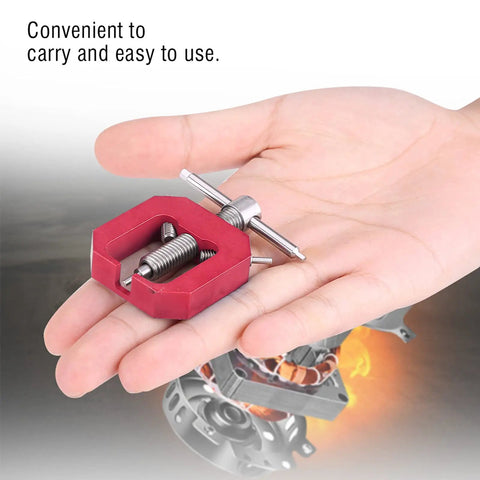 Hand holding RC Bearing Puller For Motors And Gears, Aluminum Alloy Gear Removal Tool, CNC Machined, easy grip handle view
