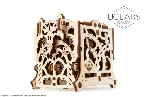 3D Puzzle Dice Keeper For Board Games And Tabletop RPGs Holds 8 Dice In Sturdy Wooden Slots Buildable Mechanical Dice Holder Kit For Family Game Night Unique Wooden Construction Kit For Adults, wooden dice box