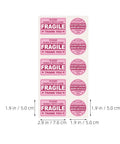 Fragile Handling Sticker Pack 600 Count For Boxes And Warehouse Shipments Red Copper Plate Labels With Easy To Read Handling Instructions High Visibility Shipping Labels For Moving And Logistics, 1.9 in stickers
