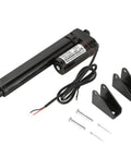 Six Inch DC Twelve Volt Stroke Linear Actuator with mounting bracket and screws