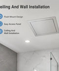 No Sweat Push To Open Drywall Access Panel Heavy Duty Flush Inspection Door For Ceilings seamlessly installed in a ceiling.