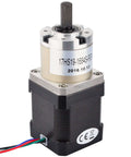 Boss Torque Planetary Gearbox for NEMA 17 Stepper Motor, 13.73 to 1 gear ratio, close-up view showing bipolar 4 wire design