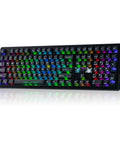 Full Size Wireless Gaming Keyboard With Massive 10000 Mah Battery And Smart Dot Matrix Display Rgb Backlit Mechanical Keys For Mac Pc Android Fly Through Spreadsheets In Dope Black Reaper Edition showcasing colorful RGB lighting.