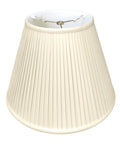 Deep Empire Beige Lamp Shade With Side Pleat Finish Silk Look Shantung Material 10 Inch Top 20 Inch Bottom 15 Inch Tall