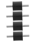 Vibration Isolator Mounts 25x25mm Rubber Mounts For Equipment Gear Quiet Stable Operation Easy Install Beefed Up Anti Vibration Dampers For Machinery Electronics And Audio Setup black threaded rubber mounts