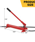 Industrial Grade 10 Ton Hydraulic porta power pack with sturdy rust proof chrome ram plunger, 19.29" long hand pump and hose.