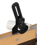 Detail of adjustable fence clamp on Solid Build Router Table With Heavy Duty Stand And Adjustable Fence Premium Mdf Workbench.