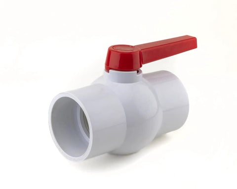 PVC Shut-Off Ball Valve 3 Inch Schedule 40 150 PSI ASTM Socket Heavy-Duty uPVC Body for water systems