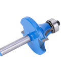 Hot Coated 1/4 Inch Shank Round Over Router Bit For Woodworking Pro Vibe Smooth Trimming On Plywood, Particle Board And MDF Cutting Tools. Blue 1/4 shank router bit with alloy cutter head.