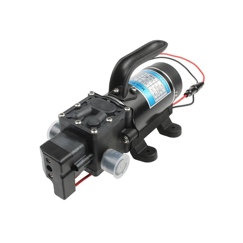 120W Electric Micro Water Transfer Spray Pump Features High Flow Rate Up To 10 Liters Per Minute And Compatible With 12V Or 24V Power Systems Making It A Perfect Low Maintenance Choice For Car Washing And Gardening Tasks With Diaphragm Design For Durable