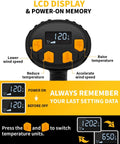 LCD display and controls of 1500W Heavy Duty Heat Gun With Pro Grade Variable Temperature Control And Overheat Protection