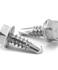 Top Sh*...* Hex Washer Head Self Tapping Steel Screws, 1/2 inch, suitable for metal, wood, and plastic applications.