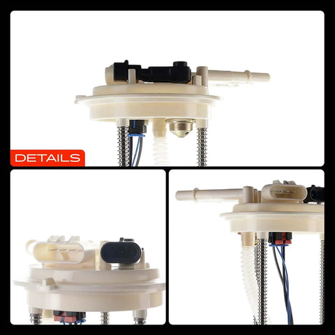 Electric Fuel Pump Module Assembly With Pressure Sensor For Chevy S10 And Gmc Sonoma 4.3L V6 1997 Over 2002, top view details.