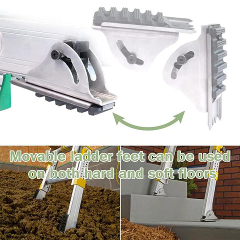 Replacement Shoe Kit For Aluminum Extension Ladders Grippy Non Slip Feet D1200 D1300 D1700 D1800 Built Tough With Aircraft Grade Aluminum Rubber Caps illustration