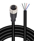 M12 5 Pin Waterproof Sensor Cable, PVC Industrial Connector Wire For Factory Automation And Machinery, IP67 Protection