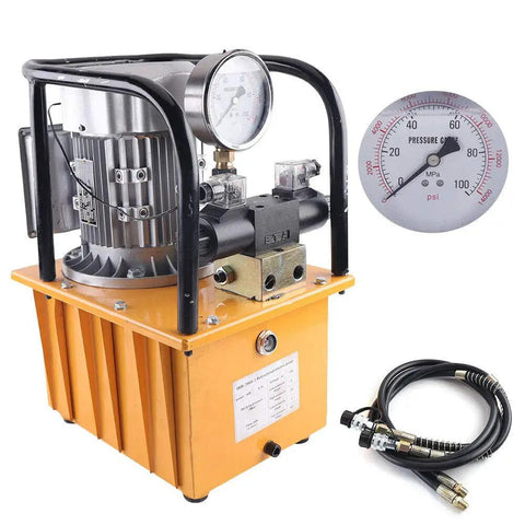 Heavy Duty 750W Electric Hydraulic Pump 110V Double Acting Solenoid Valve 10000 Psi With 7L Oil Reservoir Hella Reliable Power And Zero Hassle Setup For Everyday Garage Tasks Or Serious Shop Builds