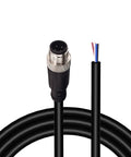 M12 4 Pin Sensor Connector Cable Straight Male Aviation Wire 6.5Ft Waterproof IP67 Lead for industrial automation use