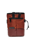 Mojo Zip Chalk Bag For Rock Climbing With Adjustable Belt In Burnt Sienna, Secure Zip Pocket, front view