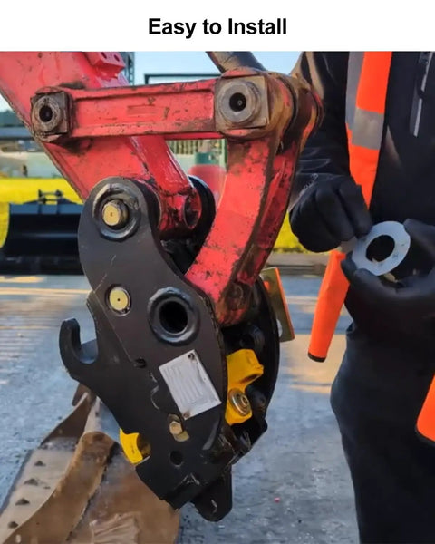 Beef Up Bucket Pin Shim Kit For Excavator And Skid Steer 110mm Pins 2mm Thick Gap Spacer Gasket To Tighten Up Joints On Heavy Equipment Fits Caterpillar Bobcat John Deere Case Kubota And More, installed on excavator bucket joint