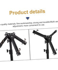 Knockout Adjustable Portable Drum Rack And Dope Heavy Duty Practice Pad Stand With Solid Alloy Snare Support For Top Shelf Live Gear And Smooth Home Beat Making Sessions In Matte Black, showing multi-angle adjustable frame.