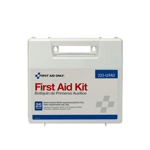 OSHA Compliant First Aid Kit For Business Worksite Home And Vehicle All Purpose 25 Person Emergency Kit With 106 Pieces Bandages Ointments Eye Wash Gloves Scissors Tweezers And More