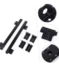 Heavy Duty Keyboard Slide Rail Bearing Drawer Track For Under Desk Storage All Metal Ball Bearing Sliders Easy Install Smooth Pull Out Durable Drawer Slides For Custom Keyboard Tray And Computer Desk Organization, set of black metal rail with mounting brackets