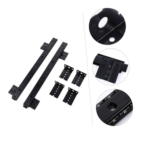 Heavy Duty Keyboard Slide Rail Bearing Drawer Track For Under Desk Storage All Metal Ball Bearing Sliders Easy Install Smooth Pull Out Durable Drawer Slides For Custom Keyboard Tray And Computer Desk Organization, set of black metal rail with mounting brackets