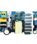 24V DC Power Supply Module 100W 6A Universal Input AC DC Converter 85 to 265V For Industrial Equipment and Control Systems Compact Board With Overload Protection and Short Circuit Safety, blue PCB with heatsink