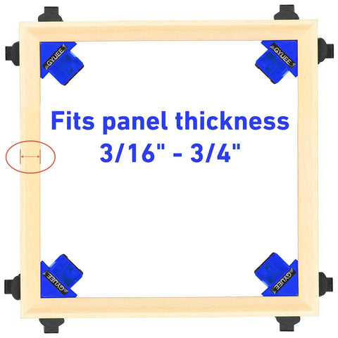 90 Degree Angle Clamps Set Of 4 For Woodworking Right Angle Corner Clips Adjustable for 3/16 to 3/4 inch panel thickness