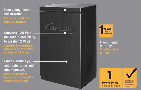 45 Watt Power Pack With Sensor And Weather Shield For Low Voltage Landscape Lighting Outdoor Transformer 120V Input To 12V Output