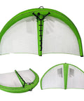 Three views of a green and white Handheld Kitesurfing Wing For Water Sports Inflatable Kite With TPU Air Bag Windsurfing Friendly gear.