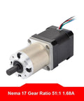 Planetary Gearbox High Torque Stepper Drive With Electronic Starter And 52Ncm Output, 27:1 Gear Ratio, 1.68A Current, Model 17HS19-1684S-PG27
