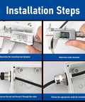 Installation guide for Heavy Duty Stainless Steel Cable Gland IP68 Adjustable Connector For 10 To 16mm Cables Industrial Outdoor Electrical Seal Rugged Weatherproof Cable Entry And Sealing Solution showing measurement and installation steps.