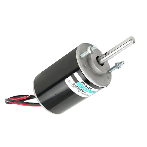 Top Tier 30W PM DC Electric Motor At 24 Volts And 7000 RPM With Copper Windings For Diy Gear Builds and Industrial Machines, featuring black casing.