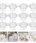 12 Pack Plastic Candy Packaging Boxes With Lids For Sweets And Snacks displayed in a grid, ideal for weddings and parties.