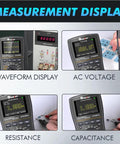 2 In 1 Portable Oscilloscope And Multimeter With 50Msps A D Sampling, Handheld Digital Scope Meter measurement display