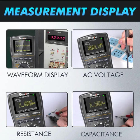 2 In 1 Portable Oscilloscope And Multimeter With 50Msps A D Sampling, Handheld Digital Scope Meter measurement display