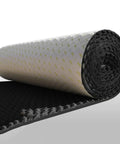 Kickass Soundproof Foam Panels For Walls Hella Effective Noise Cancelling Acoustic Pads Self Adhesive Gym Padding Black rolledup showing textured surface and 1m width.