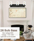 Living room with a Three Light Matte Black Vanity Light With Seeded Glass Shades for Bathroom, Kitchen, Bedroom, Hallway and Stairs.